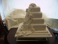 Rose Drape Wedding Cake