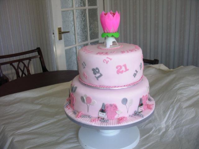 Liz's Pink and silver  21st