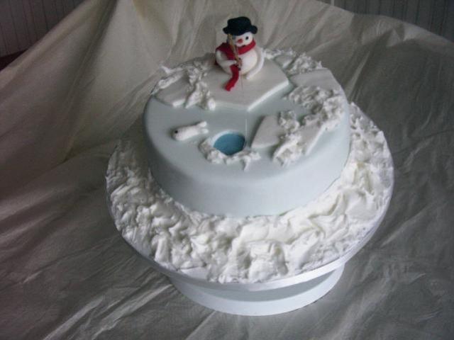 Snowman goes Fishing