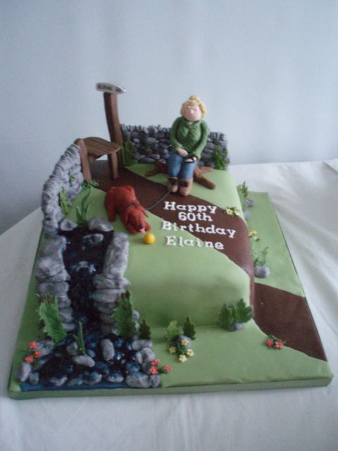 Walking with the dog in the country