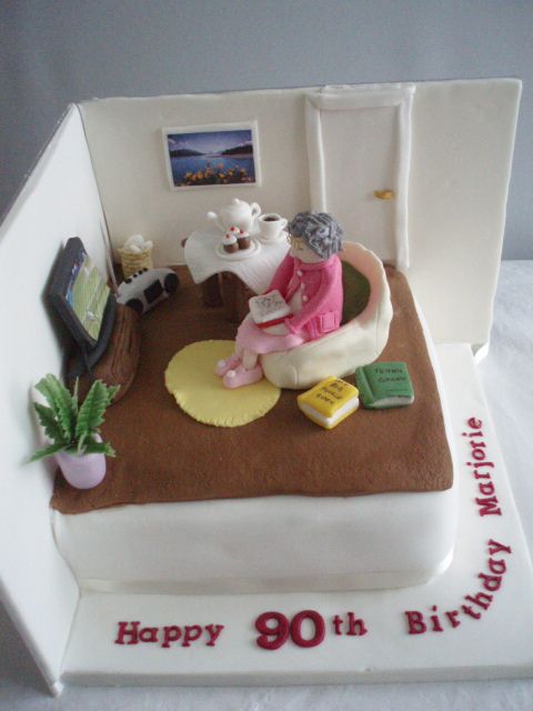 Marjorie in the living room